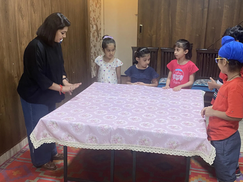 Omkareshwari Pal conducted a 5 days workshop on “Dining Etiquette” for kids aged 6 to 8
