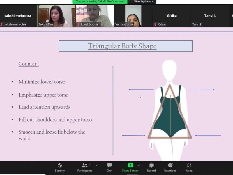 Sakshi Dua recently conducted a workshop titled – “Shape of YOU”