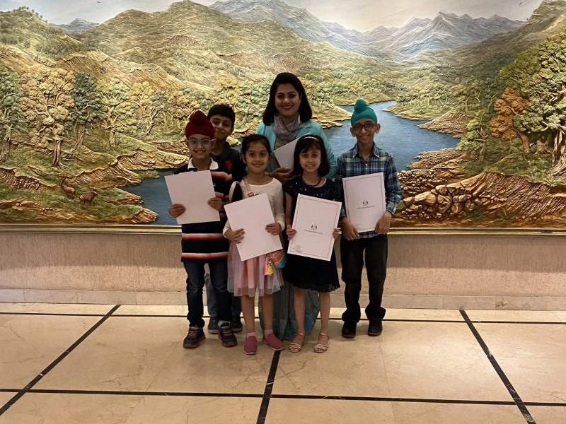 Omkareshwari Pal conducted a 5 days workshop on “Dining Etiquette” for kids aged 6 to 8