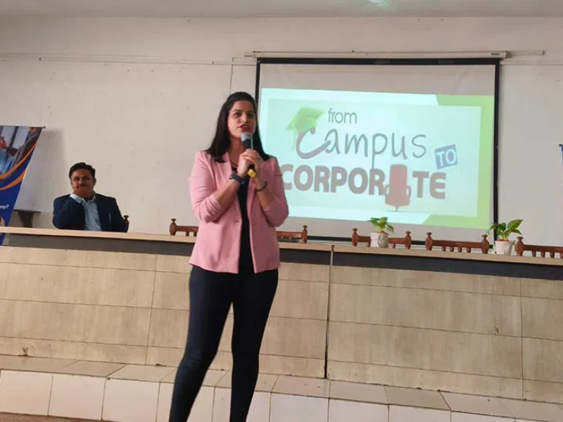 Delhi based Corporate Trainer, Capt Manjula Katoch conducted a “Campus To Corporate” training session for the students of Raipur institute of Technology, Chattisgarh