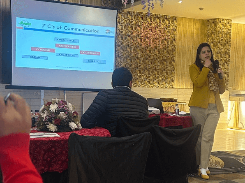 Delhi based Corporate Trainer, Capt Manjula Katoch Conducted a workshop on communication skills for one of the leading Agritech Companies.