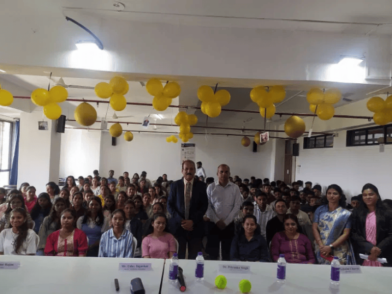 Pune-based Soft Skills Trainer Col Uday Jagavkar conducted a Session on Goal Setting for first-year students of MBA and MCA