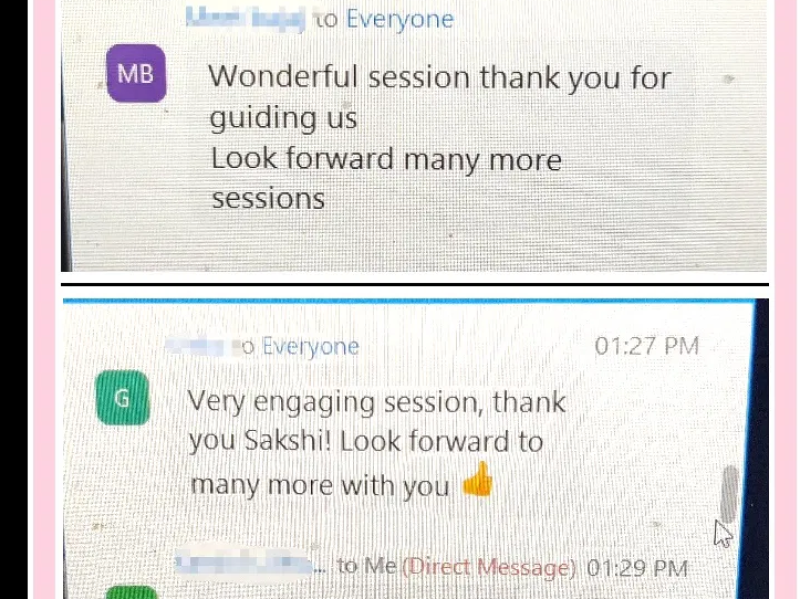 Sakshi Dua recently conducted a workshop titled – “Shape of YOU”