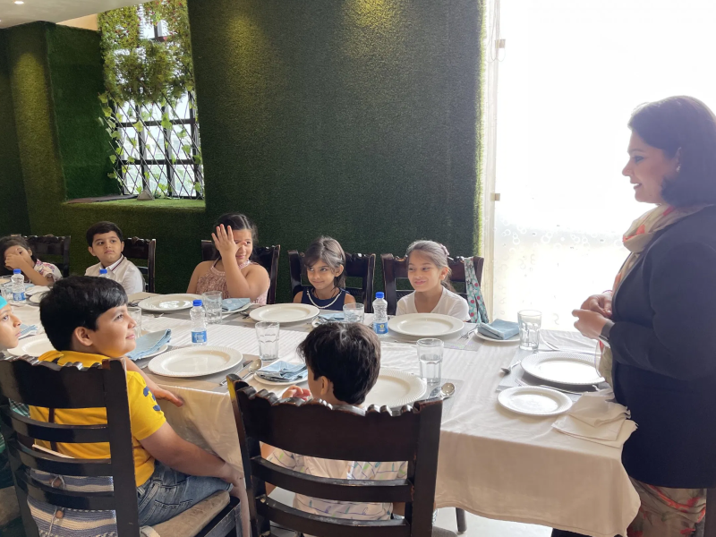 Omkareshwari Pal Invited by Kids Club to Conduct a Dining Etiquette Workshop