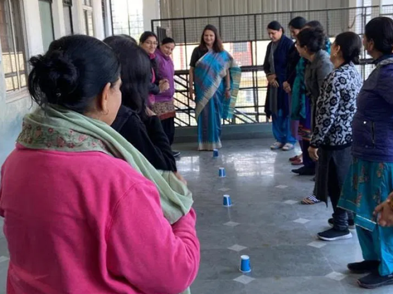 Delhi based Soft Skills Trainer Ms Kiran Khattar conducted a soft skills session for the teachers of a foundation