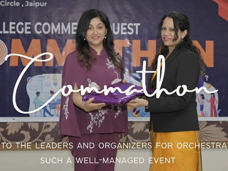 Jaipur-based Soft Skills Trainer Krittika Sharda was invited as a judge of the “Commathon” Inter collegiate commerce fest