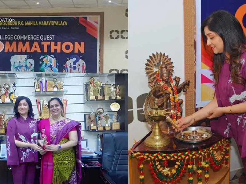 Jaipur-based Soft Skills Trainer Krittika Sharda was invited as a judge of the “Commathon” Inter collegiate commerce fest