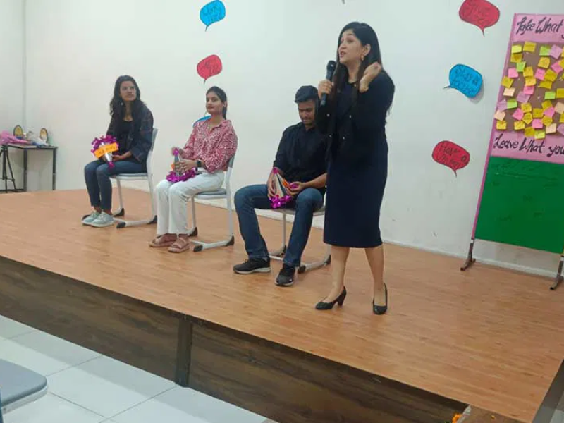 Jaipur-based Certified Soft Skills Trainer Krittika Sharda conducted a session on the Topic Success Blueprint: Your roadmap to success at TC Business School