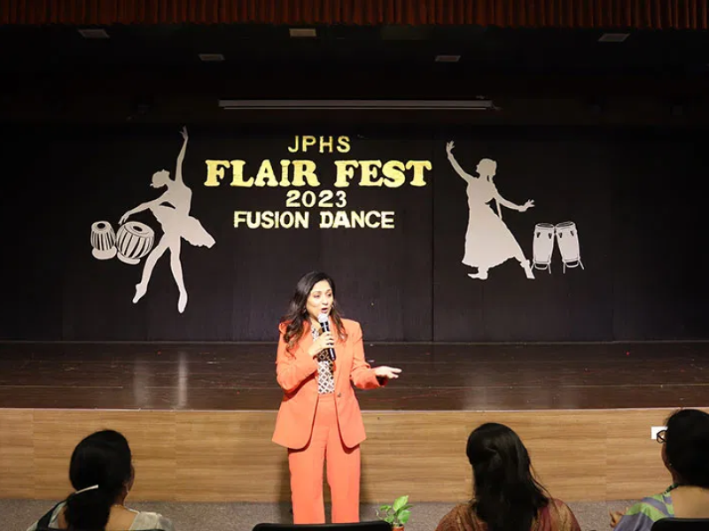 Jaipur-based Soft Skills Trainer Krittika Sharda was invited as a judge of the “Flair Fest” Dance Fusion to one of the premier schools