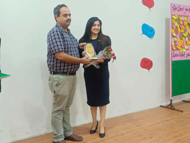 Jaipur-based Certified Soft Skills Trainer Krittika Sharda conducted a session on the Topic Success Blueprint: Your roadmap to success at TC Business School
