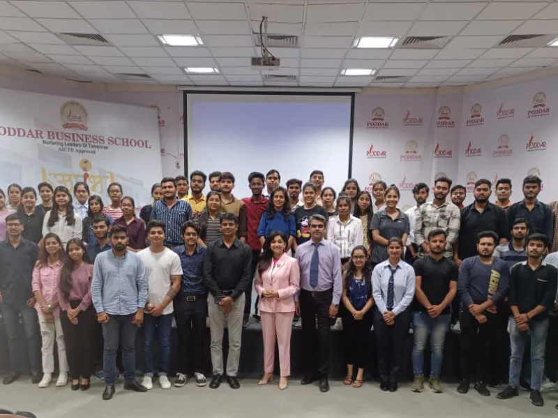 Krittika Sharda Conducted a Session on “Creating Professional Impact” at the Poddar Business School.