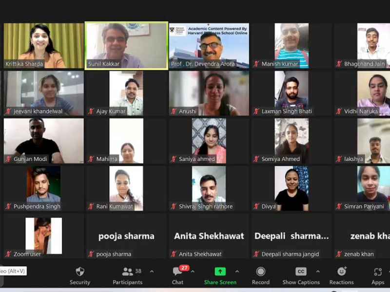 Jaipur-based Certified Soft Skills Trainer Krittika Sharda conducted an ONLINE training session on the Topic Image Building and Soft Skills