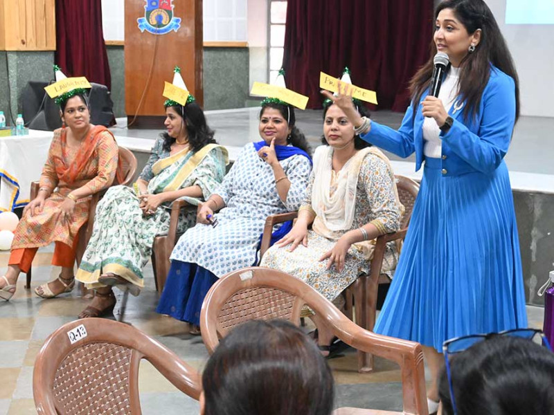 Krittika Sharda conducted a training session on the “Growth Mindset” Life Skills faculty Development program
