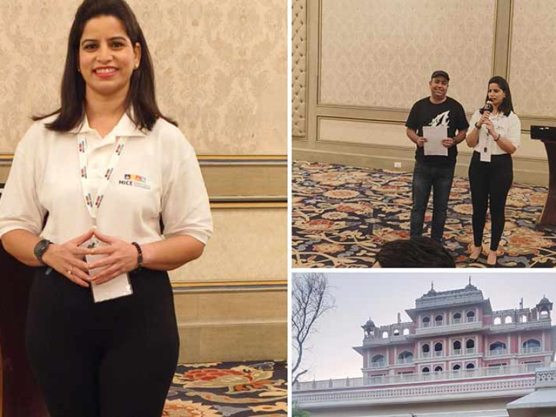 Delhi based Corporate Trainer, Capt Manjula Katoch conducted an offsite Team Building Training session for a leading Corporate house at Jaipur