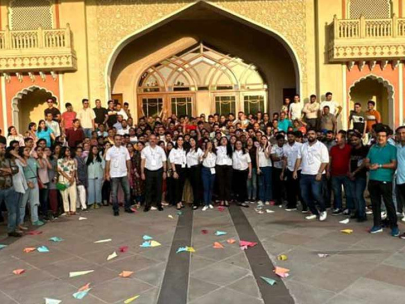 Delhi based Corporate Trainer, Capt Manjula Katoch conducted an offsite Team Building Training session for a leading Corporate house at Jaipur