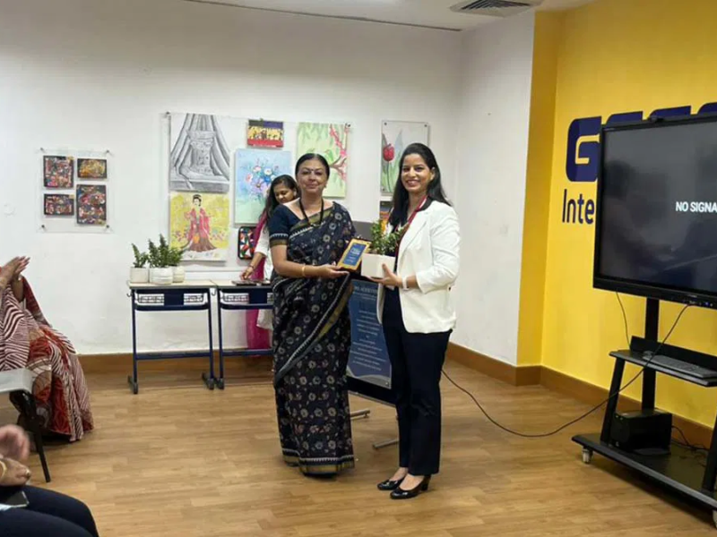 Delhi-based Soft Skills Trainer, Capt Manjula Katoch, was invited as a guest speaker in a career carnival conducted by Gems International School