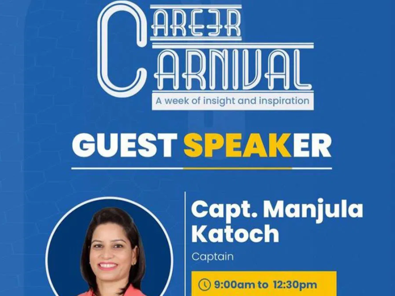 Delhi-based Soft Skills Trainer, Capt Manjula Katoch, was invited as a guest speaker in a career carnival conducted by Gems International School