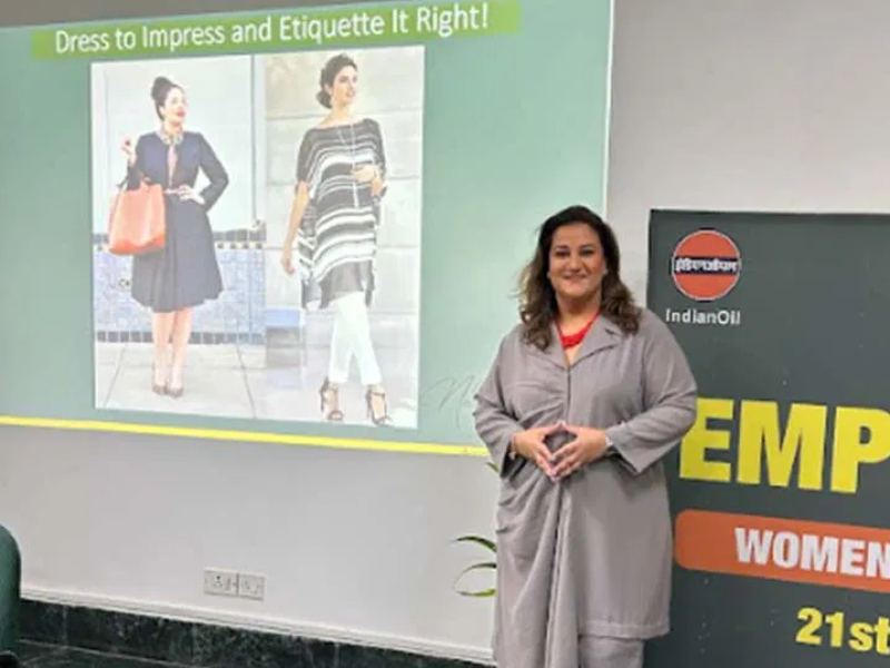 Delhi based Image Consultant, Nandini Khanna was invited by a Corporate for a Empowerment of Women special session for Image management.