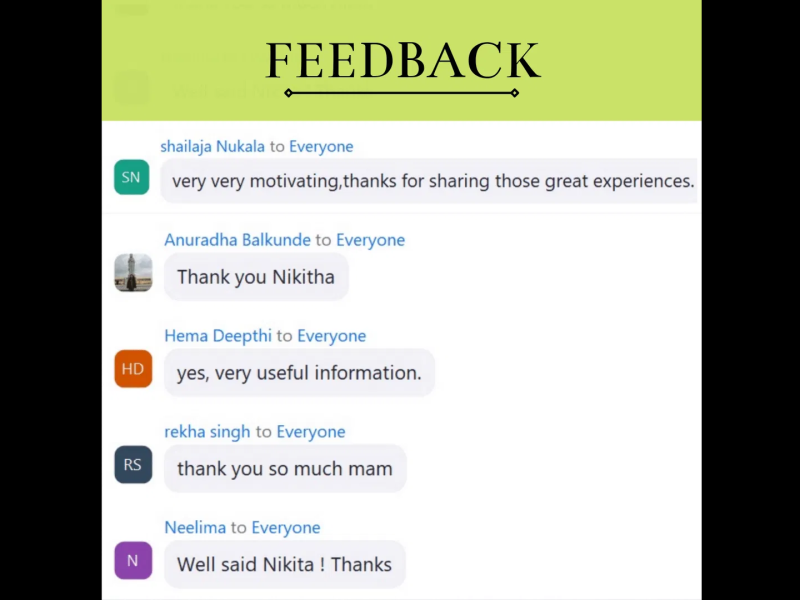 Nikita Sankeshwar Gorde Invited by JobsForHer as a panelist, to share her comeback journey along with Image Management tips