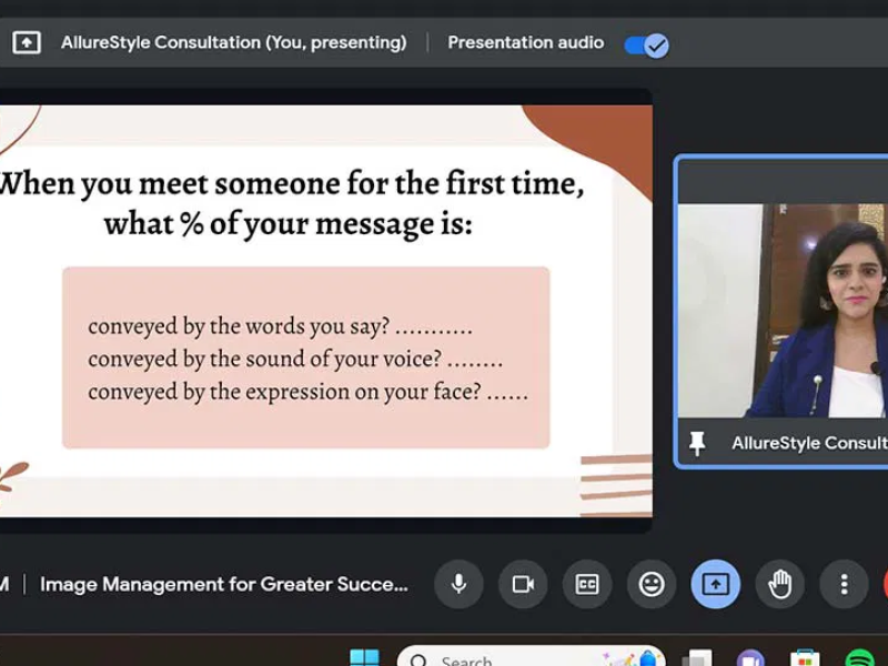 Delhi-based Image Consultant and Soft Skills Trainer, Riya Thukral conducted an online webinar on ‘Image Management for Greater Success’ for the students of Gargi College