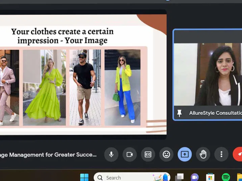 Delhi based Image Consultant and Soft Skills Trainer, Riya Thukral conducted an online webinar on ‘Image Management for Greater Success’