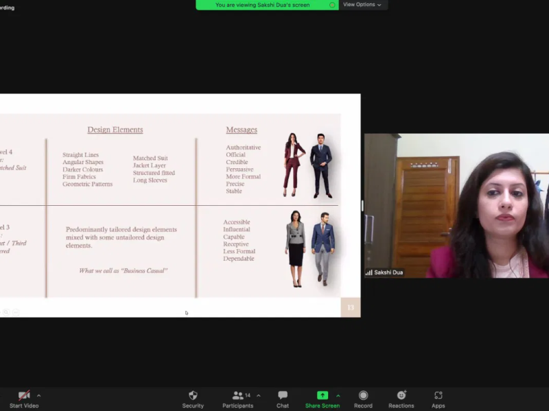 Sakshi Dua recently conducted a workshop titled “The art of power dressing”
