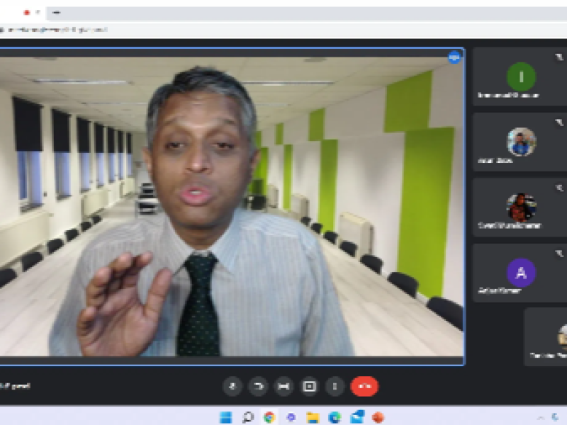 Dr. B. Prashanth conducted a session on Interview skills for a group of upcoming Chartered Accountants