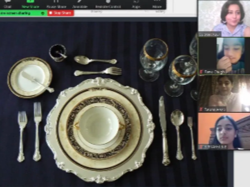 Supreet Kaur recently conducted an Online training session on Dining Etiquette at Mohali, Punjab