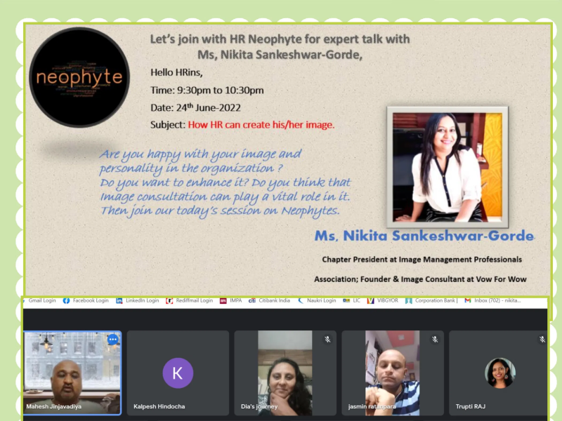 Nikita Sankeshwar Gorde was recently invited as a guest speaker to address & interact with a group of HR professionals