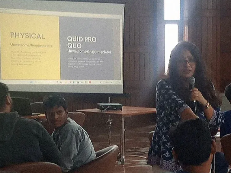 Kolkata based Soft Skills Trainer, Shayanti Roy, conducted a workshop on Prevention of Sexual Harassment