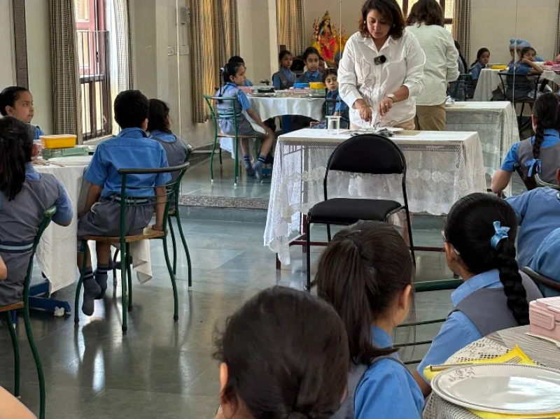 Chandigarh based Image Consultant Supreet Kaur conducted an Offline training Workshop on Dining Etiquette in a reputed school in Mohali, Punjab.