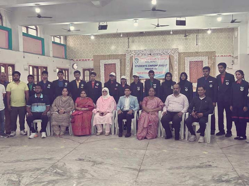 Hyderabad-based Image Consultant and Soft Skills Trainer, Syed Hassan Abdullah was invited as a Chief Guest for The Investiture Ceremony of Springfields School