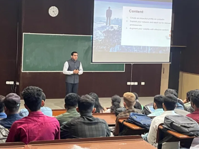 Hyderabad-based Image Consultant and Soft Skills Trainer Syed Hassan Abdullah conducted a training sessions on Employability Skills to students of IIITDM, Jabalpur