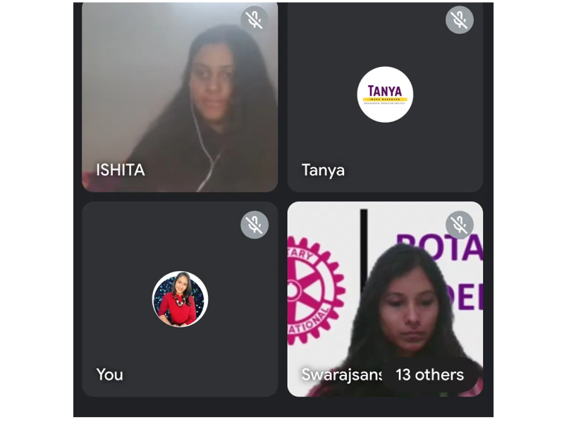 Tanya Garg Conducted a Webinar for Rotaract Club of Delhi Femina on “Be an Extraordinary in the world of mediocrity”