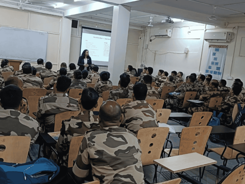 Shweta Mishra Singh, Aspiring Soft Skills Trainer, Conducts Professional Behaviour Training for CISF Personnel