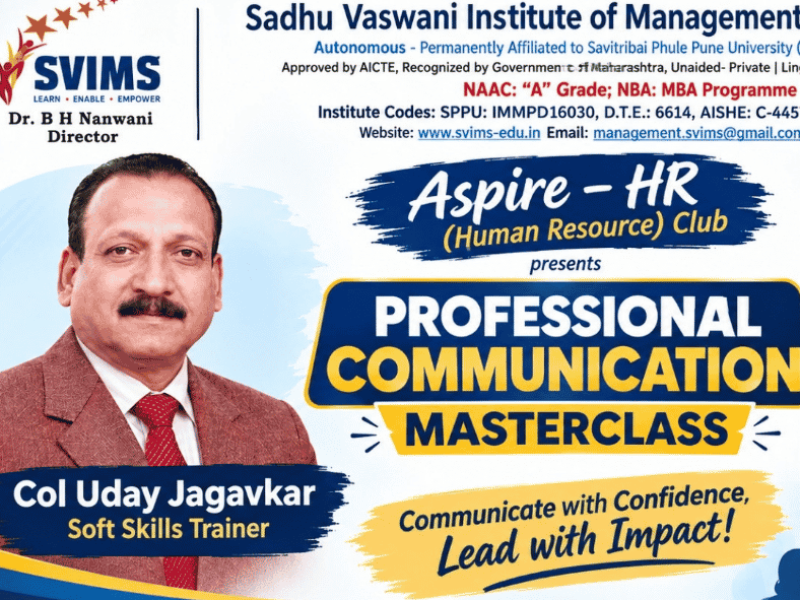Col Uday Jagavkar, Soft Skills Trainer, Conducts Professional Communication Session at SVIMS