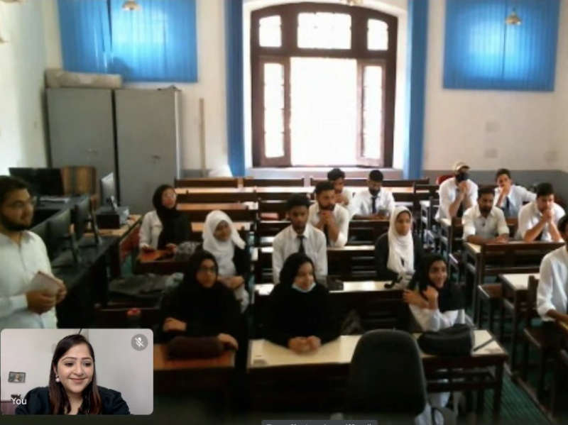 Taranjeet Kaur Chohan was invited as a guest speaker for a virtual program at Amar Singh College, Kashmir