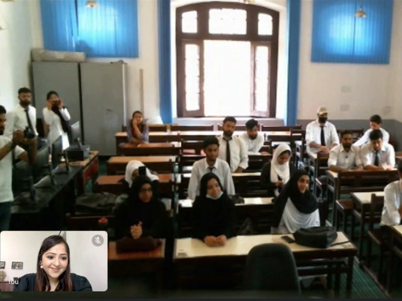 Taranjeet Kaur Chohan was invited as a guest speaker for a virtual program at Amar Singh College, Kashmir