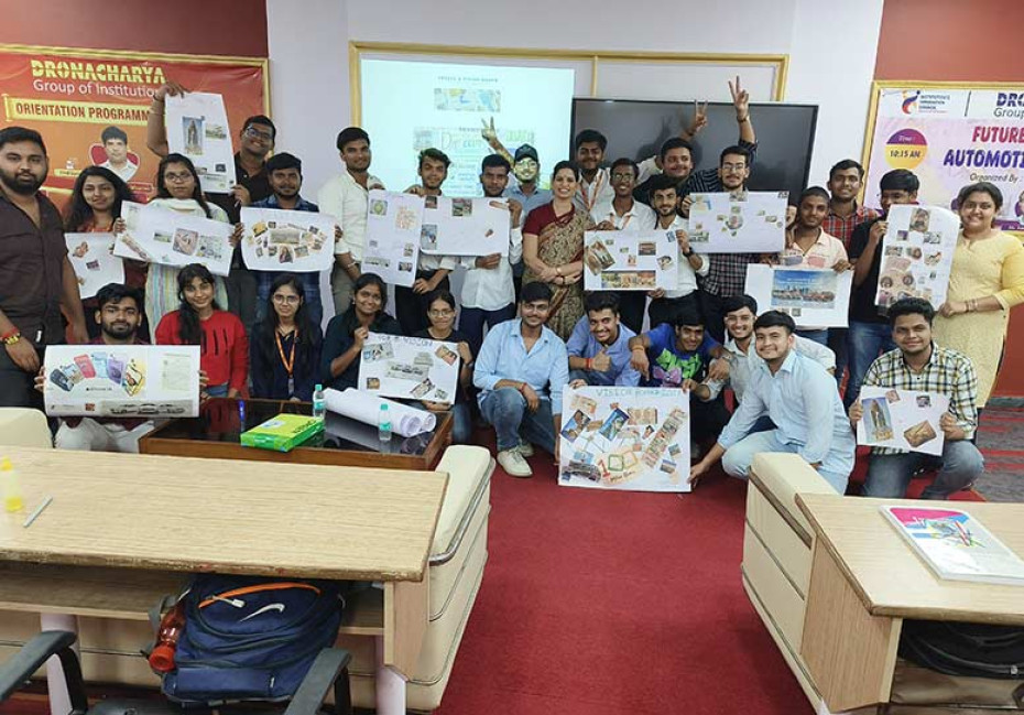 Delhi based Corporate Trainer, Capt Manjula Katoch conducted a training session on, “Goal Setting- Know Your Destination” for the students of Dronacharya group of Institutions