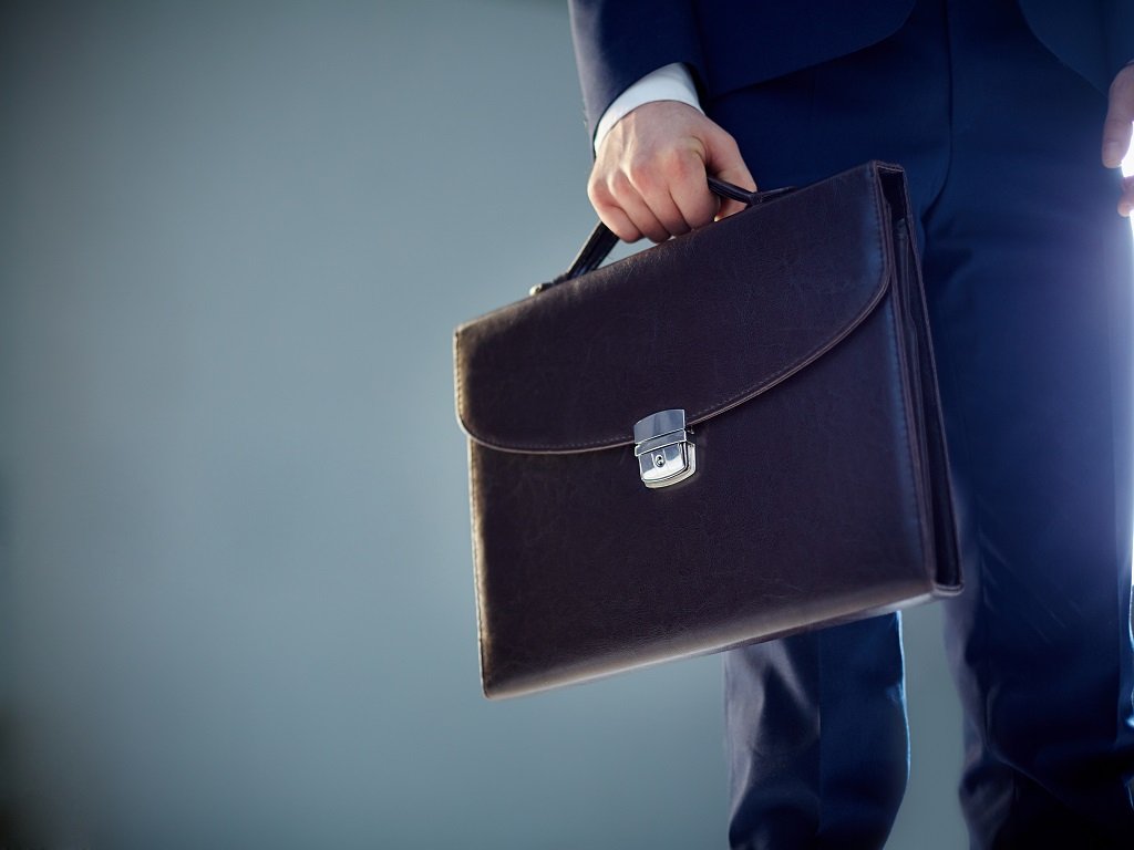 Working professional with briefcase